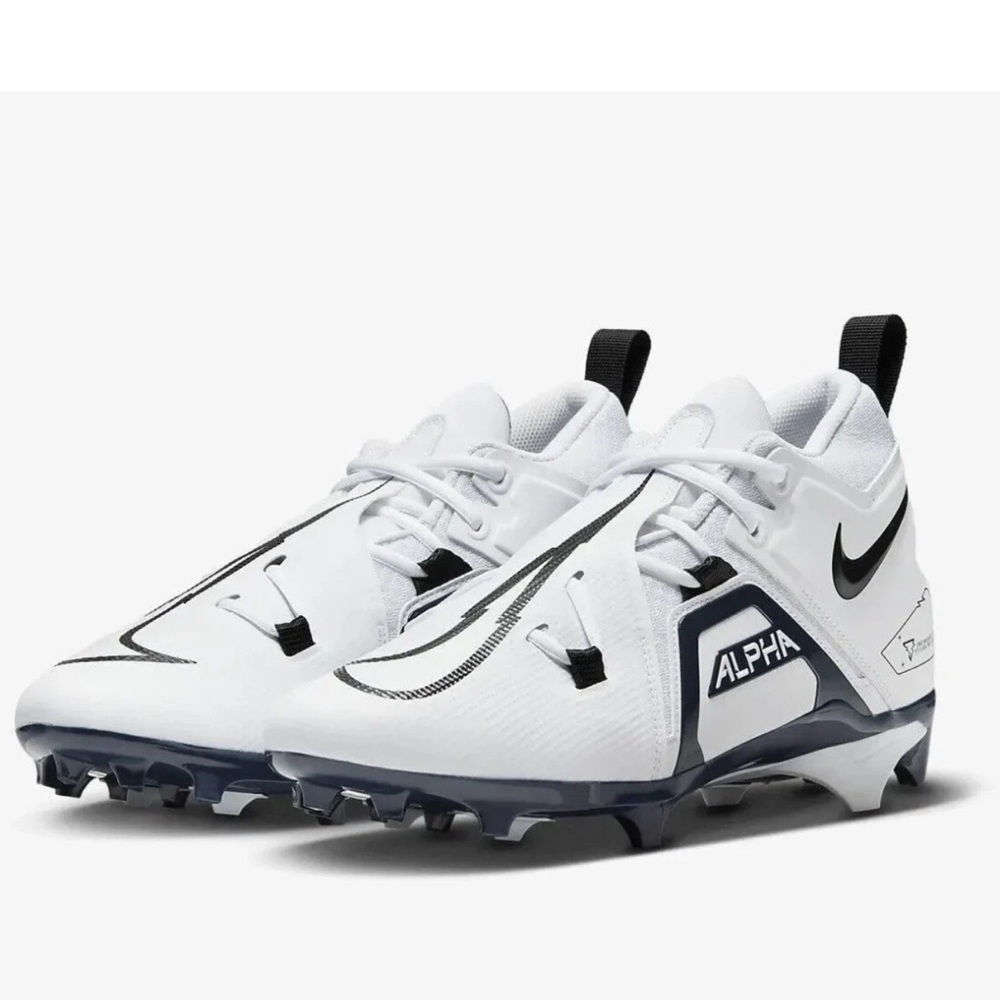 Nike Alpha Menace Detachable Men's Size 12 Wide White Football Cleats DR5662-100